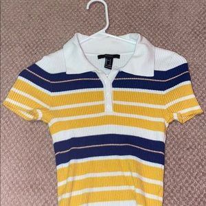 Striped Collared Top